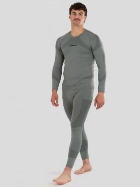 Fundango Seamless Baselayer Set męski komplet bielizny zielony 1