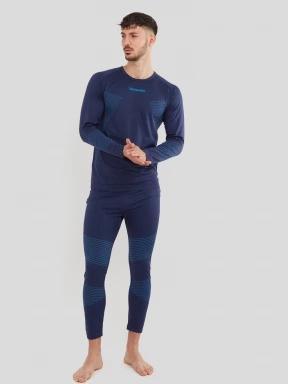 Fundango Seamless Baselayer Set męski komplet bielizny ciemnoniebieski 1