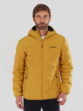 Fundango Smoke Eco Hooded Jacket męski kurtka na wycieczki żółty 1