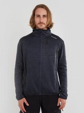 Fundango Jefferson Fleece Jacket męski bluza z polaru czarny 1