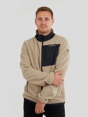 Fundango Haven Hybrid Jacket męski bluza z polaru piasek 1