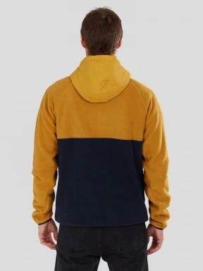 Fundango Carlos Fleece Pullover męski sweter z kapturem żółty 3