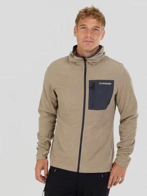 Fundango Nagano Full Zip Hoodie męski hybrydowa warstwa pośrednia piasek 1