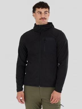 Fundango Nagano Full Zip Hoodie męski hybrydowa warstwa pośrednia czarny 1