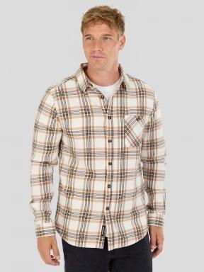 Fundango Harris Shirt męski koszula z dlugim rekawem piasek 1