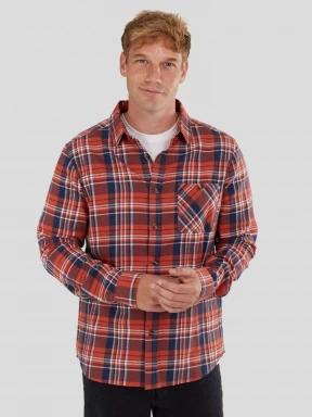 Fundango Harris Shirt męski koszula z dlugim rekawem czerwony 1