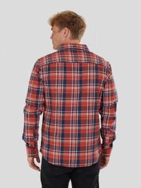 Fundango Harris Shirt męski koszula z dlugim rekawem czerwony 3