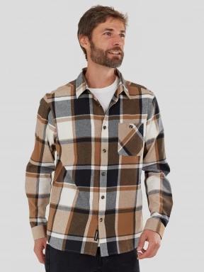 Fundango Harris Shirt męski koszula z dlugim rekawem brąz 1