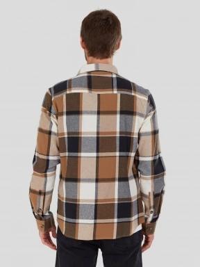 Fundango Harris Shirt męski koszula z dlugim rekawem brąz 3