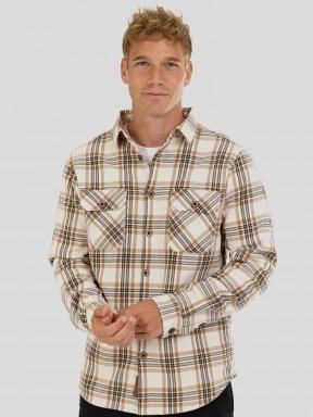 Fundango Roddy Lined Shirt męski kurtka koszulowa piasek 1