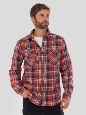 Fundango Roddy Lined Shirt męski kurtka koszulowa czerwony 1