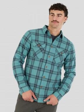 Fundango Roddy Lined Shirt męski kurtka koszulowa zielony 1