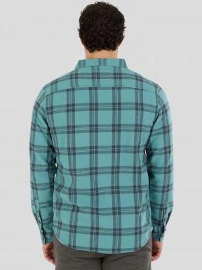 Fundango Roddy Lined Shirt męski kurtka koszulowa zielony 3