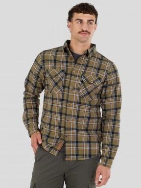 Fundango Roddy Lined Shirt męski kurtka koszulowa oliwka 1
