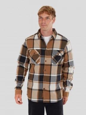 Fundango Roddy Lined Shirt męski kurtka koszulowa brąz 1
