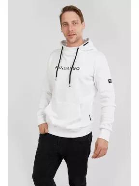 Fundango Hoover Hooded sweatshirt męski sweter z kapturem biały 1