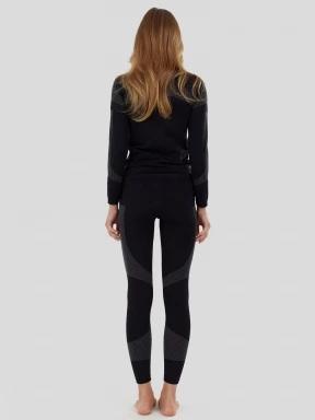 Fundango Seamless Baselayer Set damski komplet bielizny czarny 3