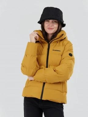 Fundango Amber Padded Jacket damski pikowana kurtka przejściowa żółty 1