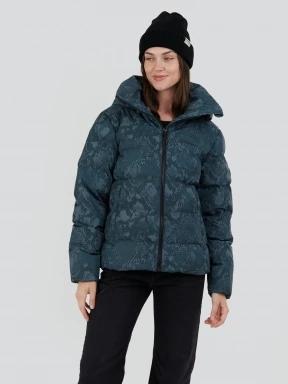 Fundango Amber Padded Jacket damski pikowana kurtka przejściowa zielony 1