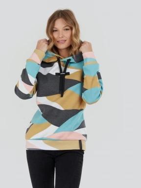 Fundango Challenger Pullover damski sweter z kapturem wielokolorowy 1