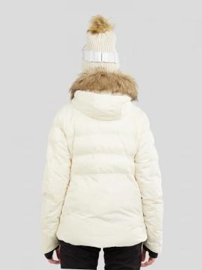 Fundango Elyra Fur Padded Jacket damski pikowana kurtka narciarska biały 3