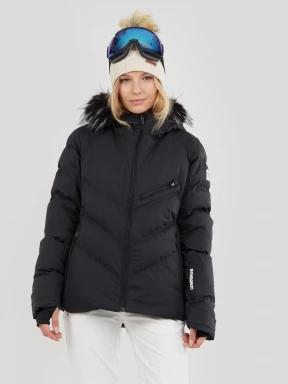 Fundango Elyra Fur Padded Jacket damski pikowana kurtka narciarska czarny 1