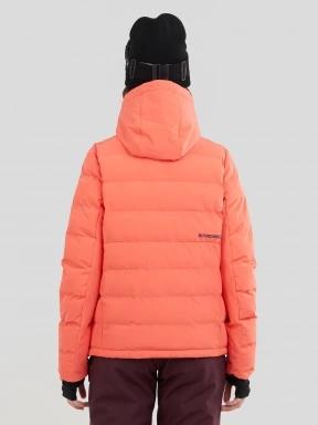 Fundango Everett Padded Anorak damski pikowana kurtka narciarska czerwony 3