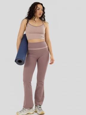 Fundango Flare Leggings damski leggingsy brąz 1