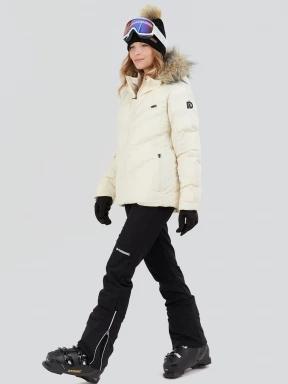 Fundango Elyra Fur Padded Jacket damski kurtka narciarska biały 1