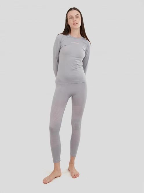 Fundango Seamless Baselayer Set damski komplet bielizny szary 2