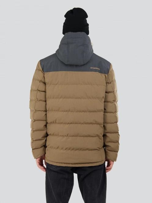 Fundango Passat Padded Jacket męski pikowana kurtka przejściowa brąz 3