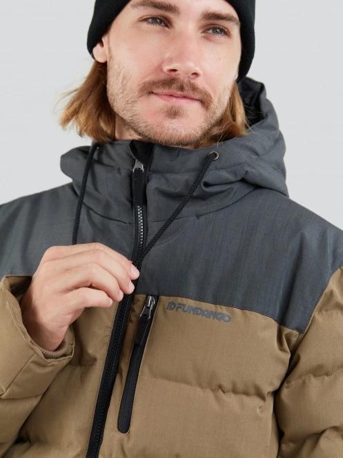 Fundango Passat Padded Jacket męski pikowana kurtka przejściowa brąz 5
