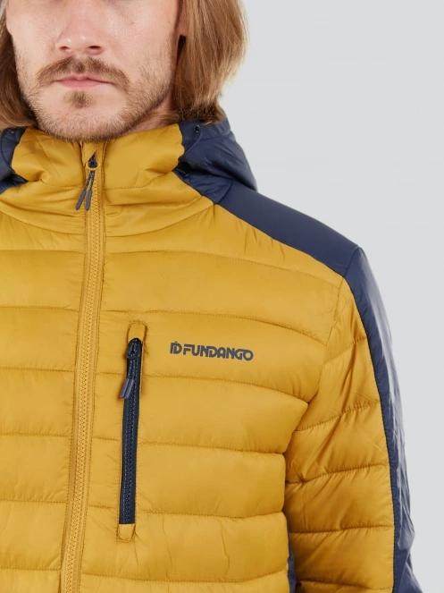 Fundango Matt Hooded Jacket męski pikowana kurtka przejściowa żółty 6