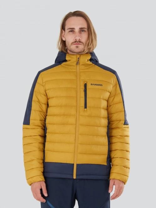 Fundango Matt Hooded Jacket męski pikowana kurtka przejściowa żółty 2