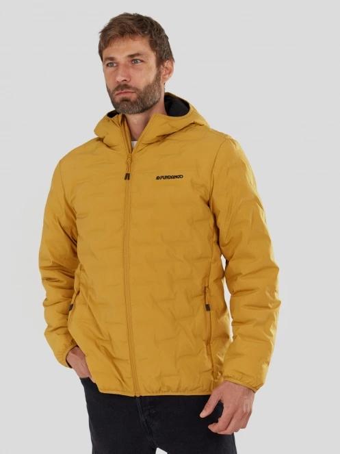 Fundango Smoke Eco Hooded Jacket męski kurtka na wycieczki żółty 5