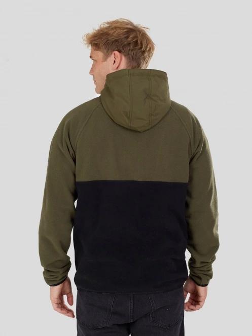 Fundango Carlos Fleece Pullover męski sweter z kapturem zielony 3
