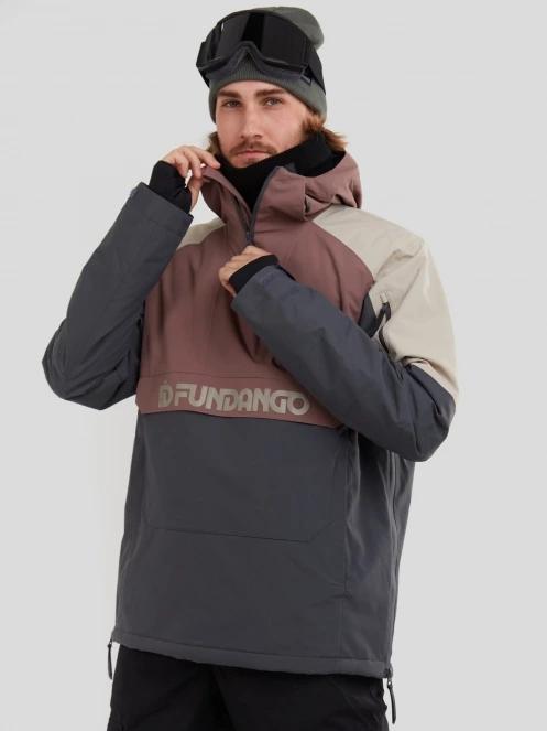 Fundango Burnaby Logo Anorak męski kurtka narciarska fiolet 2