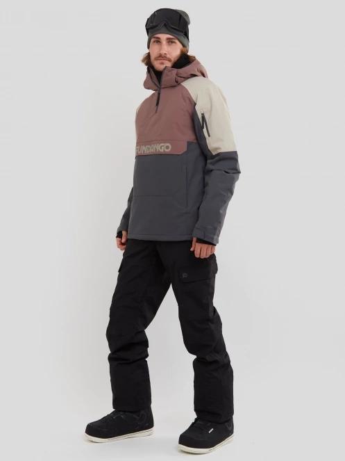 Fundango Burnaby Logo Anorak męski kurtka narciarska fiolet 4