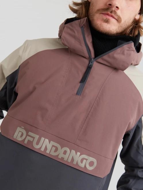 Fundango Burnaby Logo Anorak męski kurtka narciarska fiolet 6