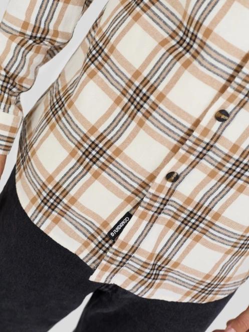 Fundango Harris Shirt męski koszula z dlugim rekawem piasek 6