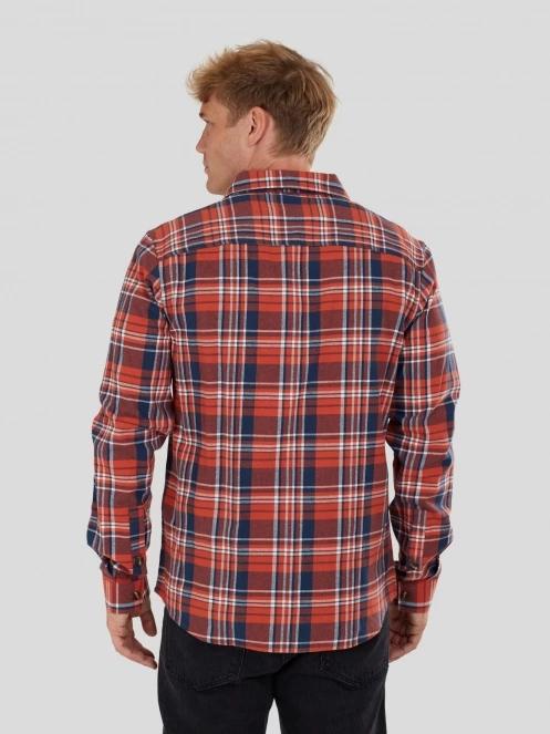Fundango Harris Shirt męski koszula z dlugim rekawem czerwony 3