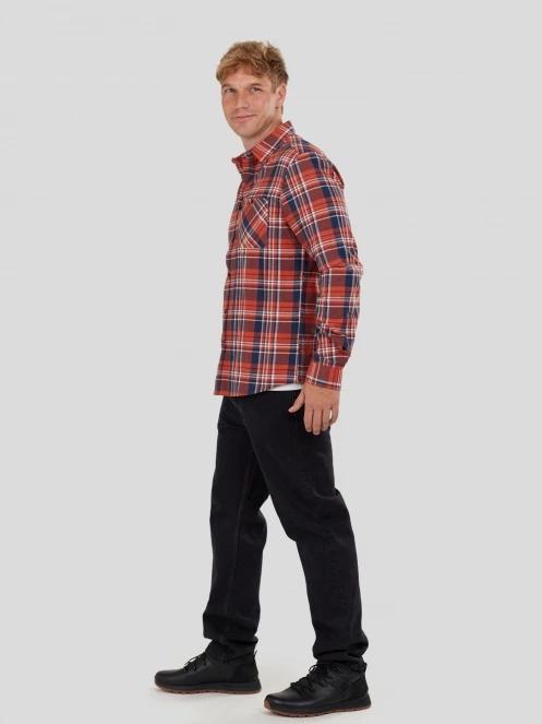 Fundango Harris Shirt męski koszula z dlugim rekawem czerwony 4