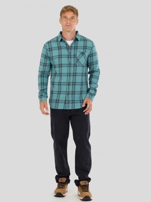 Fundango Harris Shirt męski koszula z dlugim rekawem zielony 4