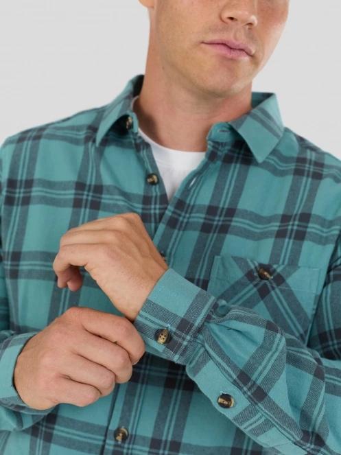 Fundango Harris Shirt męski koszula z dlugim rekawem zielony 7