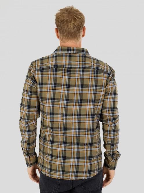 Fundango Harris Shirt męski koszula z dlugim rekawem oliwka 3