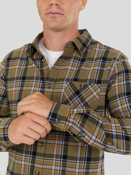 Fundango Harris Shirt męski koszula z dlugim rekawem oliwka 6