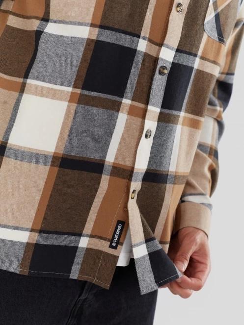 Fundango Harris Shirt męski koszula z dlugim rekawem brąz 5
