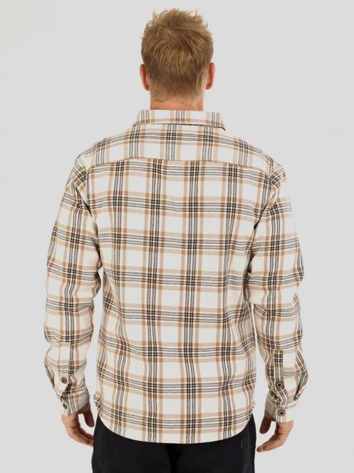 Fundango Roddy Lined Shirt męski kurtka koszulowa piasek 3