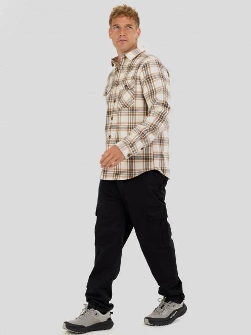 Fundango Roddy Lined Shirt męski kurtka koszulowa piasek 4