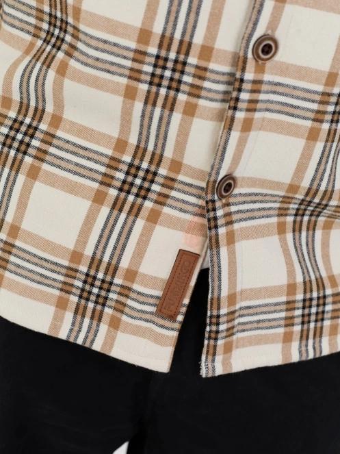 Fundango Roddy Lined Shirt męski kurtka koszulowa piasek 6